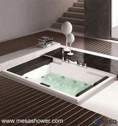 Luksuzni 2 Dva Osebna preprosta Style Akrilna Whirlpool Masažna Masažna Drop V Poceni Cena Hot Prodaja Kopalnica Tub