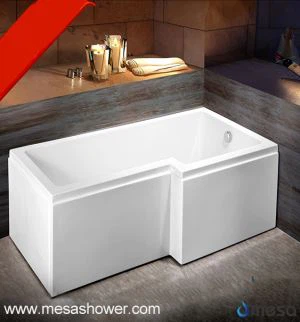 L Shaped Hot Prodaja Clear Glass Frameless Bathtub Bath Tub Screen